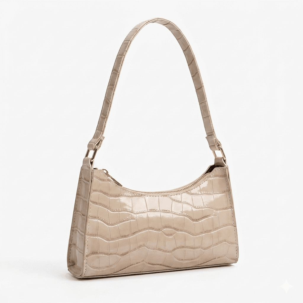 Porset - Crocodile Pattern Shoulder Bag - Timefield