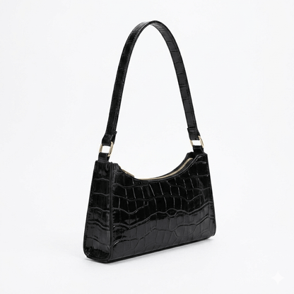 Porset - Crocodile Pattern Shoulder Bag