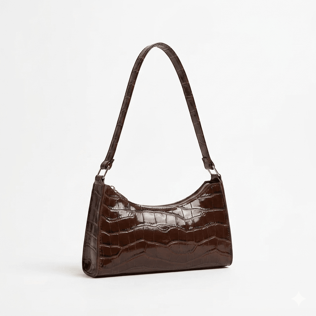 Porset - Crocodile Pattern Shoulder Bag - Timefield