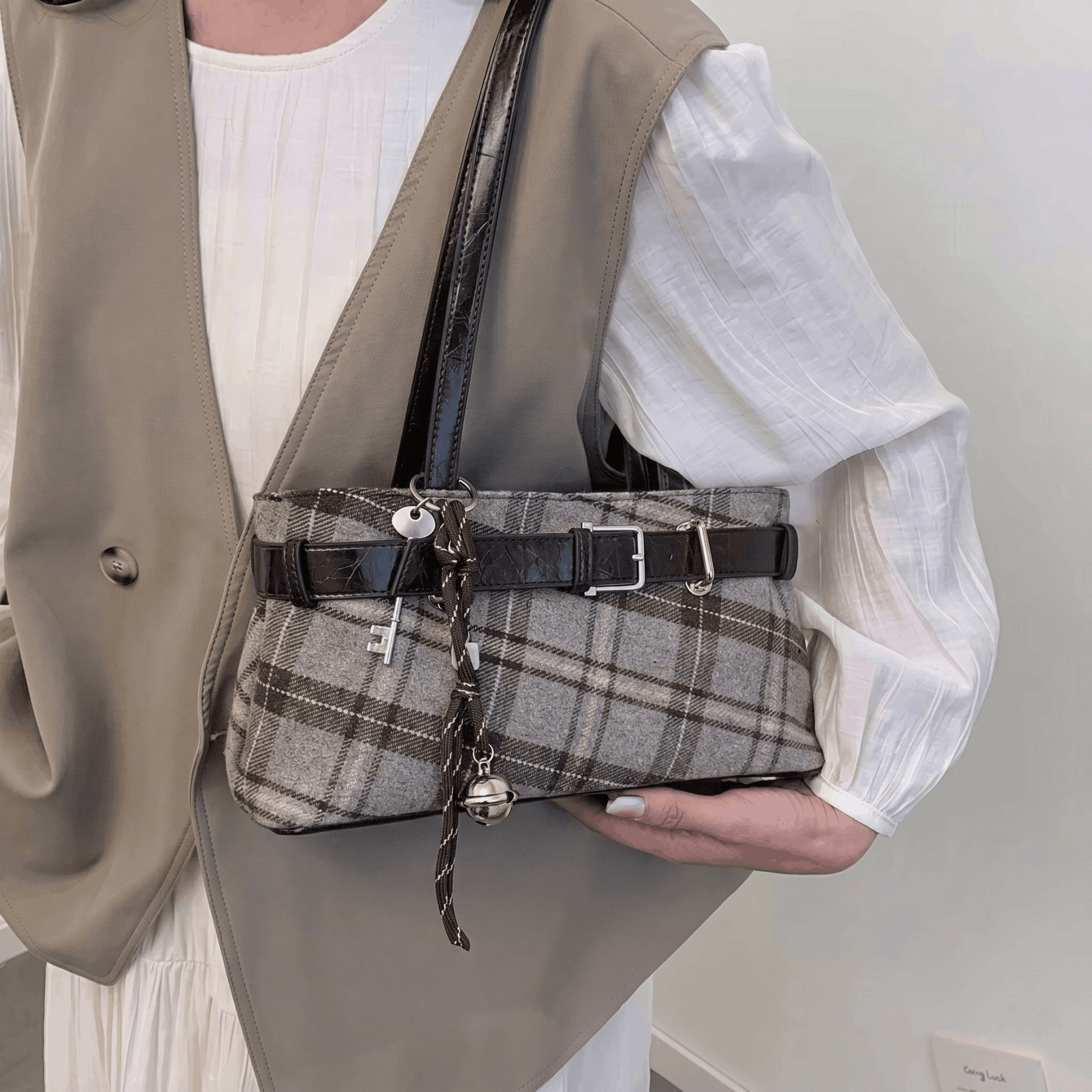 Tevis - Retro Plaid Shoulder Bag - Timefield